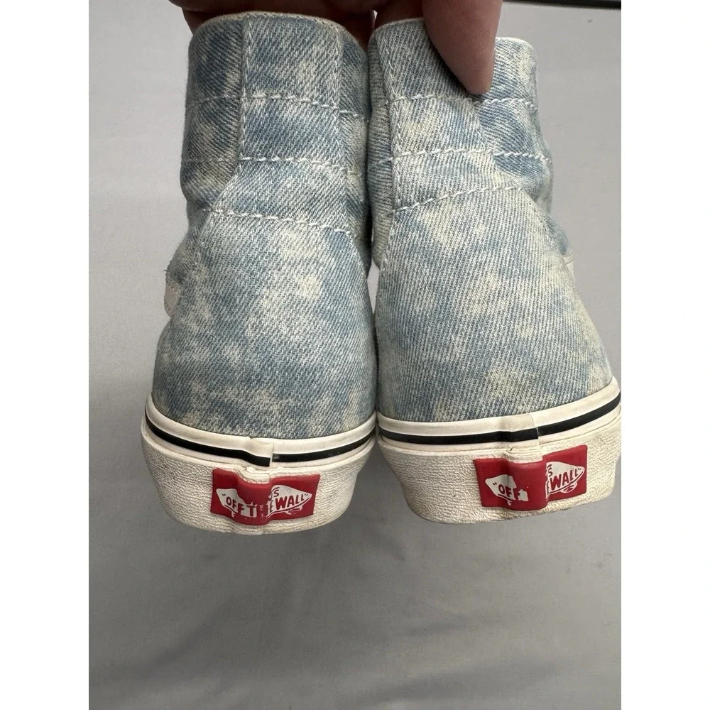 VANS Sk8-Hi Men's Tapered Sneakers Denim Destroy Size US 9.5